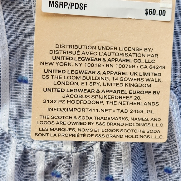 SCOTCH & SODA Girls Top Shirt Extra Large Blue Embroidery Cotton Kids NEW - Picture 11 of 11